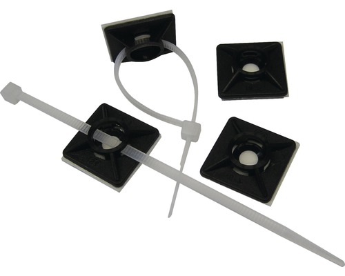 Káblové viazacie pásky so samolepiacimi základňami