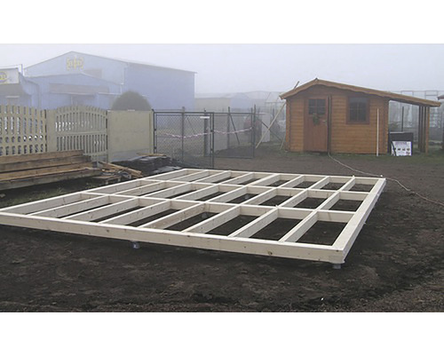 Základový rám pre záhradný domček na zemi