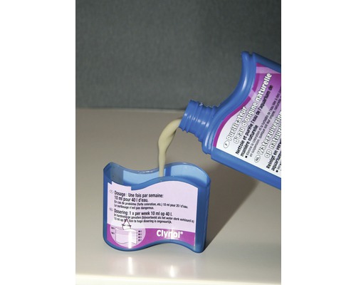 Čistič vody Clynol sa nalieva do odmerky