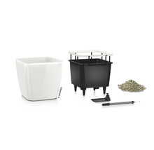 Sada kvetináča Lechuza Cube Glossy 14 s príslušenstvom