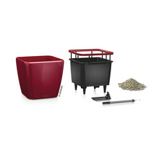 Kvetináč Lechuza Cube Glossy s príslušenstvom