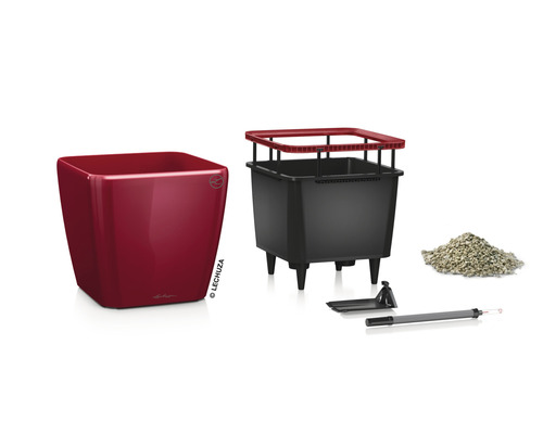 Kvetináč Lechuza Cube Glossy s príslušenstvom