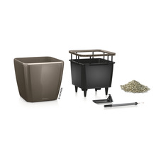 Lechuza Cube lesklý kvetináč s príslušenstvom