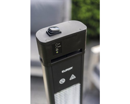 Detailný pohľad na ohrievač s ovládacími prvkami