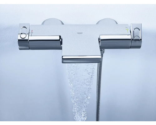 Termostatická batéria na omietku s prúdom vody a logom Grohe