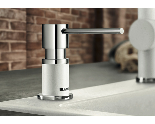 Dávkovač saponátu Blanco Logo z nehrdzavejúcej ocele a keramiky