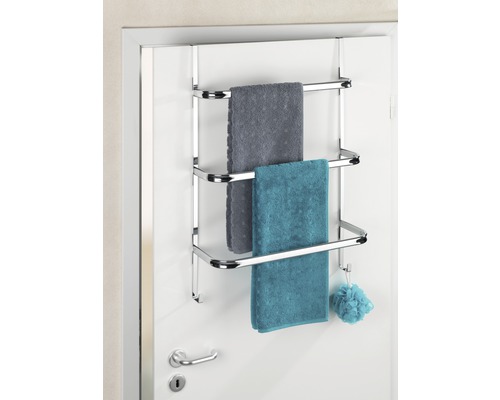 Držiak na uteráky na upevnenie na dvere s uterákmi a umývacou rukavicou