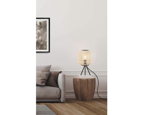 Stolová lampa BORDESLEY 28W, E27 svetlé drevo-0