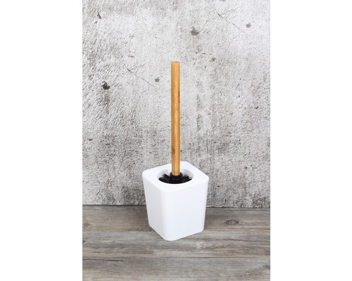 Toaletná kefa s držiakom z bambusu a plastu