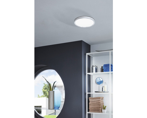 LED osvetlenie kúpeľne Eglo 99266 FUEVA 5 IP44 20 W 2300 lm 3000 K chróm Stropné svietidlo v kúpeľni so zrkadlom a regálom