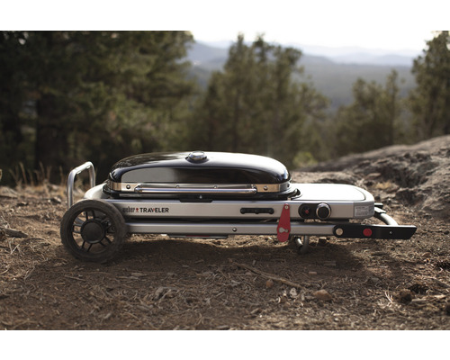 Plynový gril Weber Traveler na kolieskach pre cestovanie