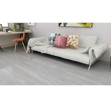 Samolepiaca vinylová podlaha sivá River Perle dlaždica 91 x 15 cm balenie 15 ks