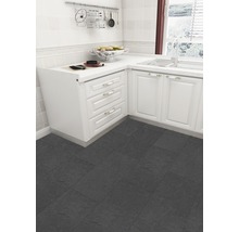 Samolepiaca vinylová podlaha sivá Gabun dlaždica 60 x 30 cm balenie 12 ks