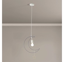 Luster Brilliant Ezra E27 60 W biele s motívom mesiac a hviezda