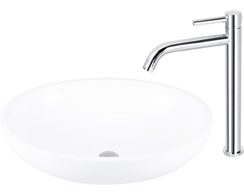 Keramické umývadlo na dosku s batériou