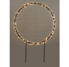 Dekoratívna kruhová svetelná reťaz so zemným hrotom na vonkajšie použitie