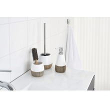 WC súprava kefy Safari Polyresin biela/hnedá