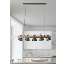 Luster Brilliant DECCA E27 5x10W hnedo/čierny
