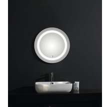Guľaté zrkadlo do kúpeľne DSK Silver Sun LED Ø 59 cm