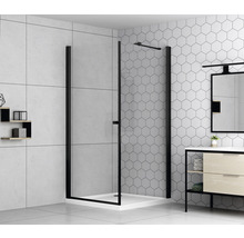 Otočné dvere basano Modena black 100 cm číre sklo farba profilu matná čierna-thumb-1 Otočné dvere basano Modena black 100 cm číre sklo farba profilu matná čierna-thumb-1