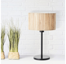 Stolová lampa Brilliant Wimea E27 60 W čierna/prírodná