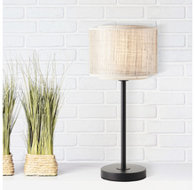 Stolová lampa Brilliant Odar E27 40 W čierna/béžová