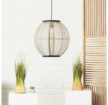 Luster Brilliant Tanah E27 40 W čierno/prírodný