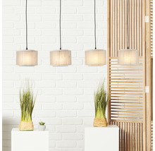 Luster Brilliant Odar 4xE27 40 W čierno/béžový
