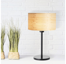 Stolová lampa Brilliant Romm E27 60 W čierno/prírodná