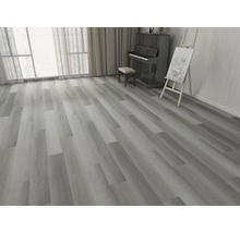 Samolepiaca vinylová podlaha sivá Ohio dlaždica 91 x 15 cm balenie 15 ks