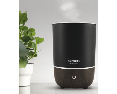 Zvlhčovač vzduchu s hmlou a rastlinou