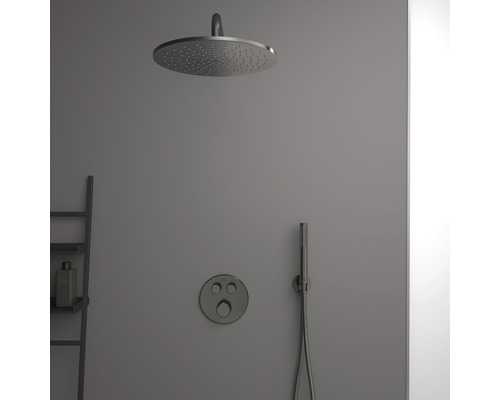Sprcha s hlavovou sprchou, ručnou sprchou a termostatom