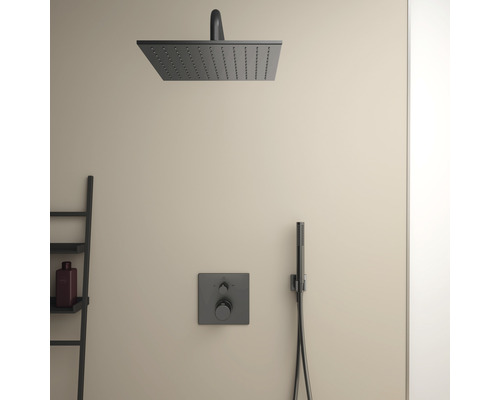 Sprchový systém s hlavovou sprchou, ručnou sprchou a termostatom