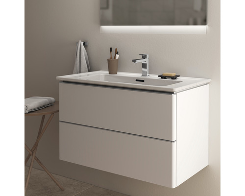 Kúpeľňová skrinka s umývadlom, dvoma zásuvkami, batériou a zrkadlom