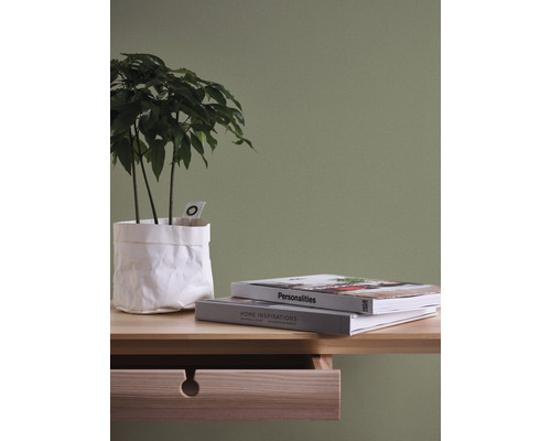 Dekoratívna izba s črepníkovou rastlinou, knihami a dreveným písacím stolom