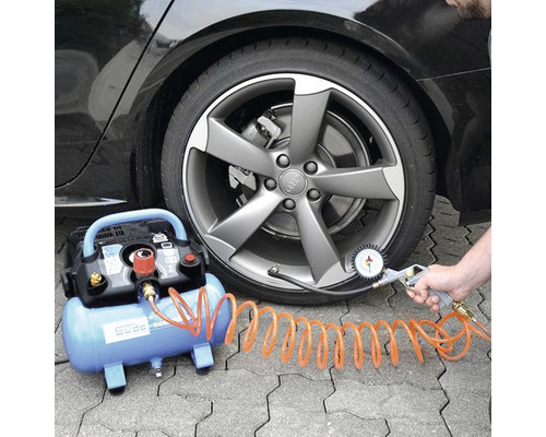 Vzduchový kompresor na hustenie pneumatiky automobilu