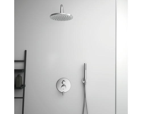 Sprchová armatúra s hlavovou sprchou, ručnou sprchou a termostatickou zmiešavacou batériou