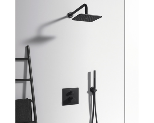 Kúpeľňová armatúra s hlavovou sprchou, ručnou sprchou a termostatom
