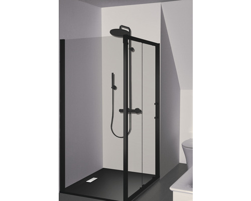 Sprchovací kút s hlavovou a ručnou sprchou