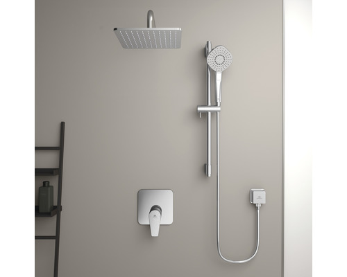Sprchový systém s hlavovou sprchou, ručnou sprchou a termostatickou batériou