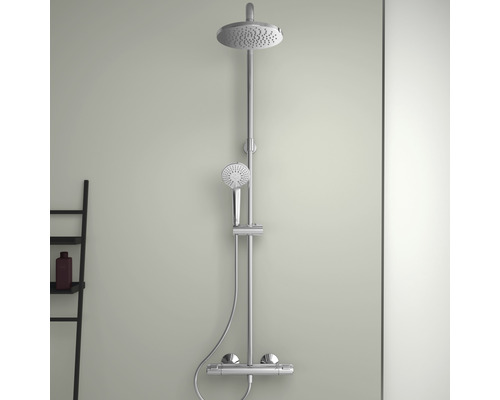Sprchový stĺp s hlavovou a ručnou sprchou do kúpeľne