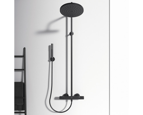 Sprchový systém s hlavovou sprchou, ručnou sprchou a termostatickou batériou
