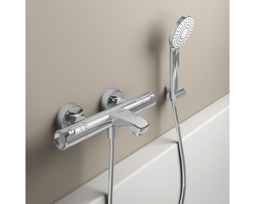 Nástenná vaňová batéria s ručnou sprchou
