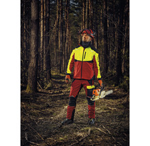 Lesnícke protiporezové nohavice Hammer Workwear, červená-žltá, veľkosť M-thumb-11