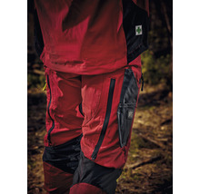 Lesnícke protiporezové nohavice Hammer Workwear, červená-žltá, veľkosť M-thumb-12
