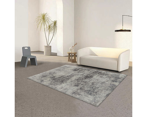 Obývacia izba s kobercom, pohovkou, stoličkou a izbovou rastlinou