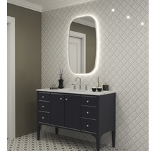 LED kúpeľňové zrkadlo Retro Line 100x60 cm biely rám