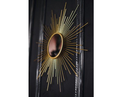 Dekoratívne zrkadlo s rámom v tvare slnečných lúčov na montáž na stenu