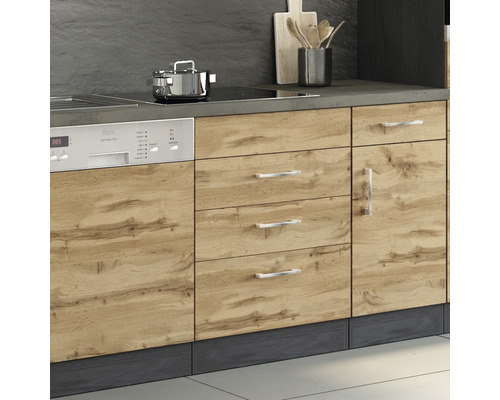 Kuchynská linka s umývačkou riadu, zásuvkami a skrinkou