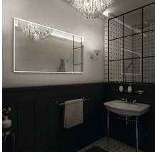 LED zrkadlo do kúpeľne Nimco 120x70 cm čierne ZPC 13006-90